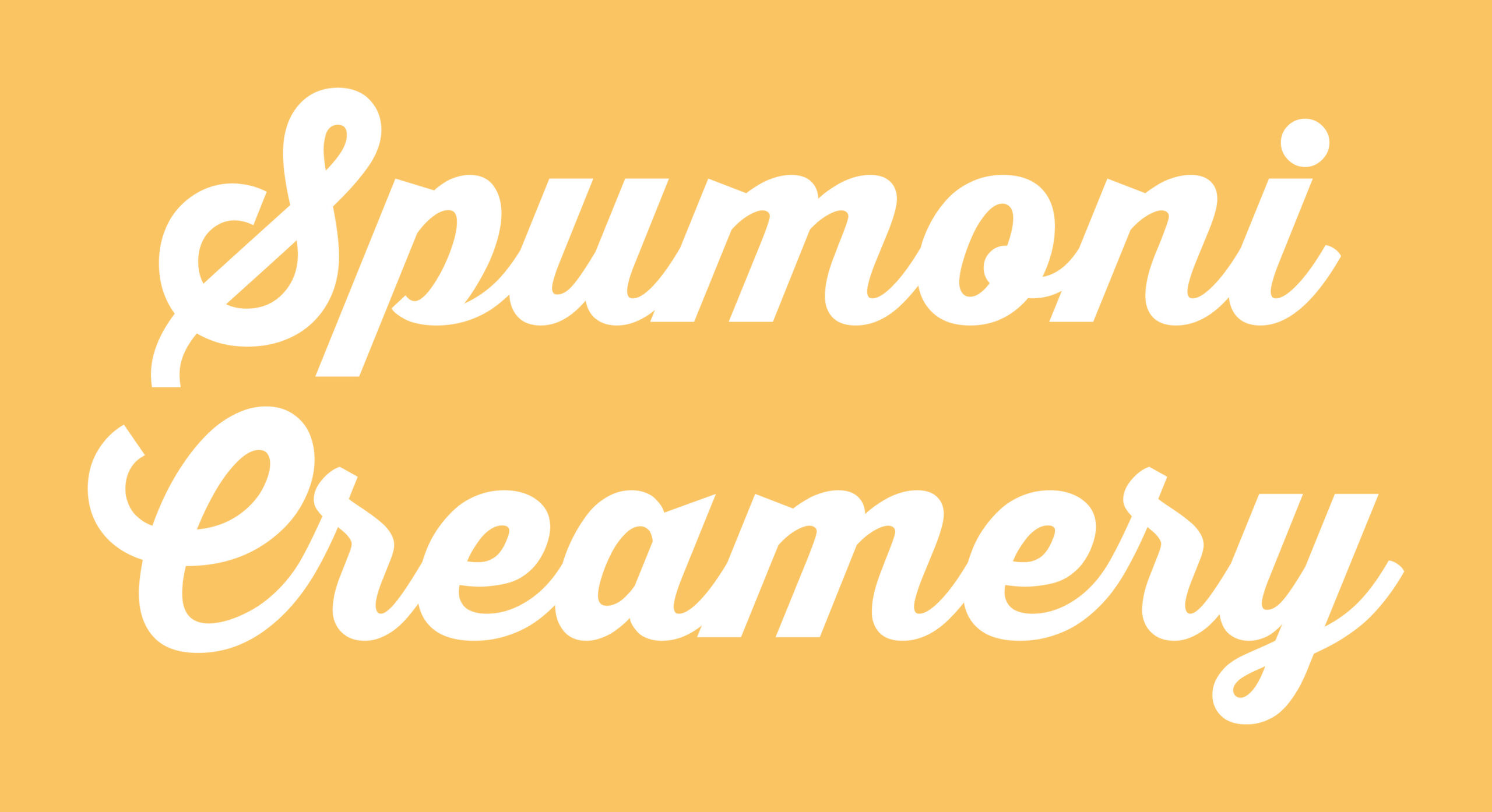 Spumoni Creamery YELLOW background